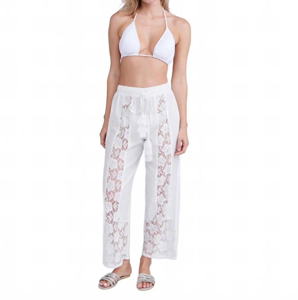 NEW PIA ROSSINI ola trouser in white